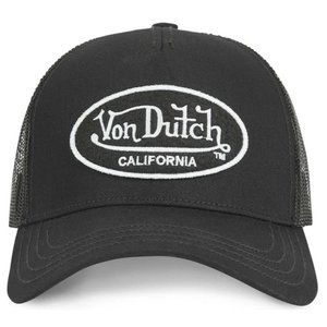 Von Dutch Black Trucker Cap w/ California black patch. Factory 2nd. Replica.OSFM